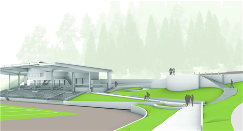 Stadium Lansdcape and path rendering 